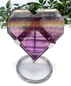 Rainbow Fluorite heart