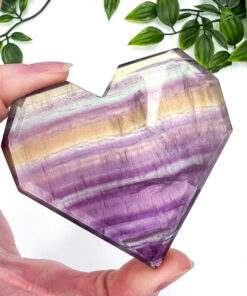 Rainbow Fluorite heart