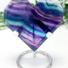 Rainbow Fluorite heart