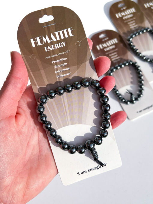 Hematite Bracelet With Crystal Property Card