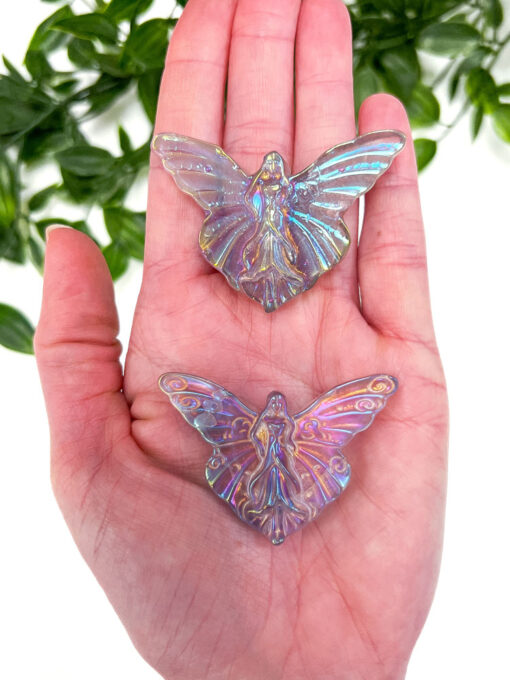 Fluorite Aura Fairy Carving