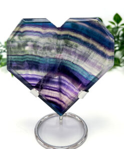 Rainbow Fluorite heart