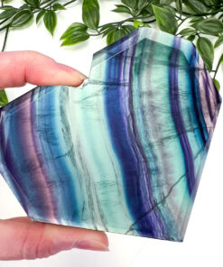 Rainbow Fluorite heart