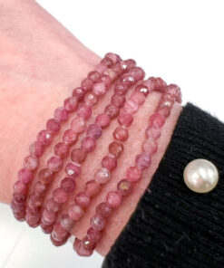 Faceted Pink Tourmaline Bracelet