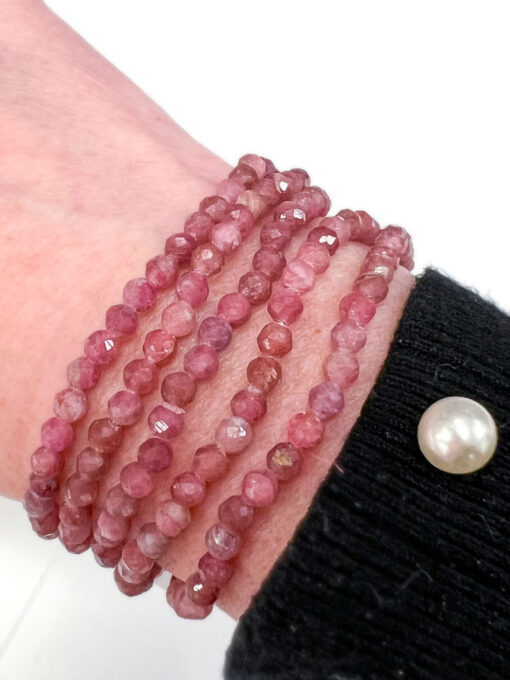 Faceted Pink Tourmaline Bracelet