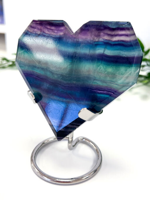 Rainbow Fluorite heart