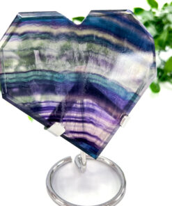 Rainbow Fluorite heart