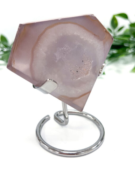 druzy Agate diamond with stand