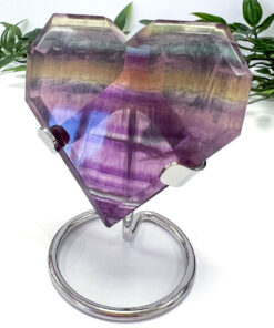 Rainbow Fluorite heart