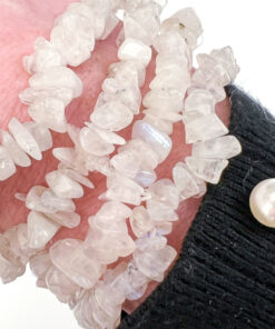 Rainbow Moonstone chip bracelet