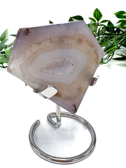 druzy Agate diamond with stand