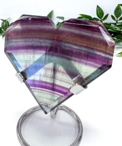 Rainbow Fluorite heart