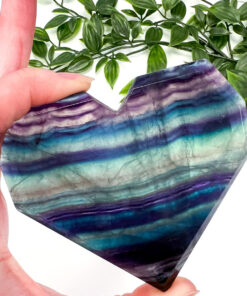 Rainbow Fluorite heart