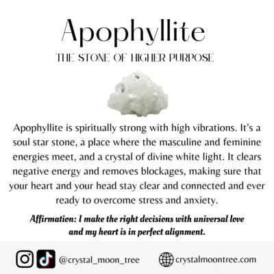 Apophyllite crystal healing properties