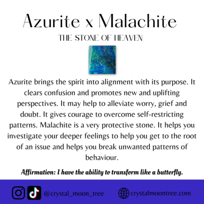 Azurite Malachite crystal healing properties