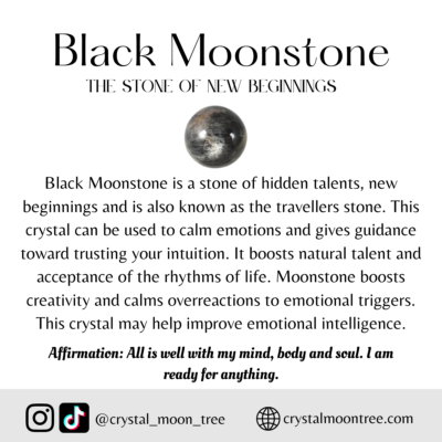 Black Moonstone crystal healing properties