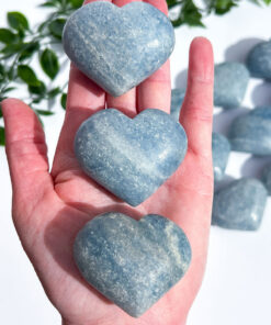 Blue Calcite heart