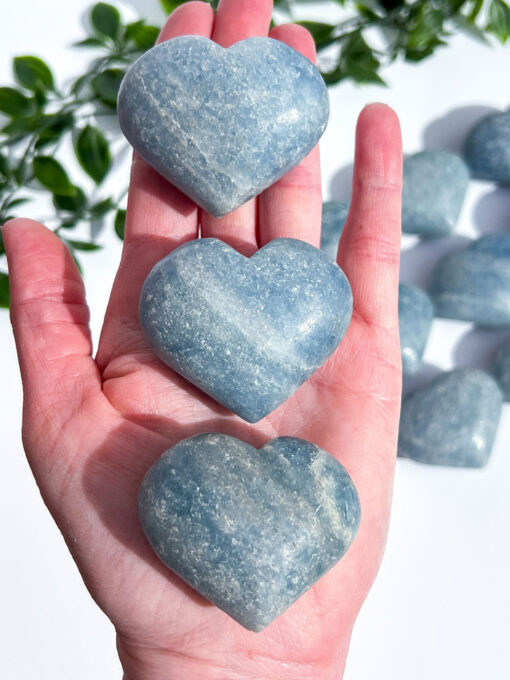 Blue Calcite heart