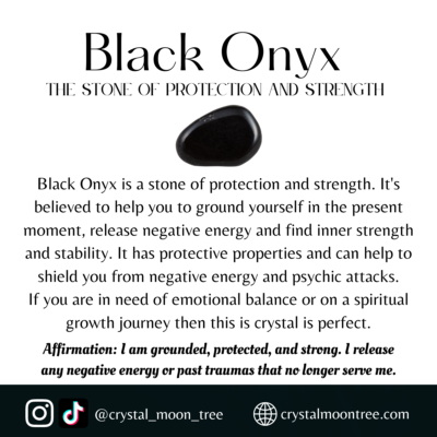 Black Onyx crystal healing properties