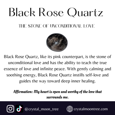 Black Rose Quartz crystal healing properties