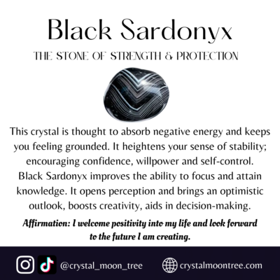 Black Sardonyx crystal healing properties