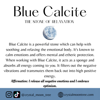 Blue Calcite crystal healing properties