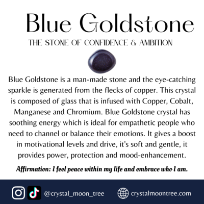 Blue Goldstone crystal healing properties