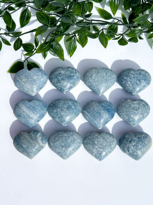 Blue Calcite heart