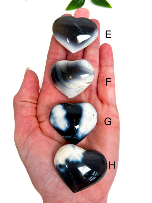 Orca Agate heart