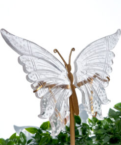 Clear Quartz Butterfly on a stand carving