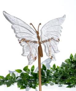 Clear Quartz Butterfly on a stand carving