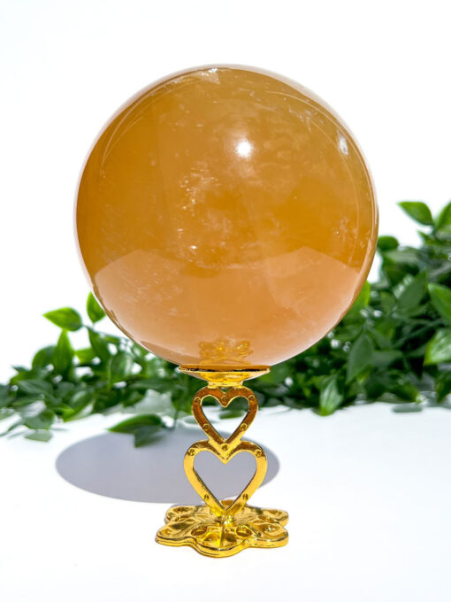 Large high quality Honey Calcite sphere