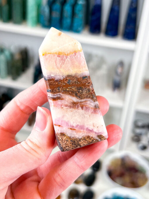 Pink Aragonite Obelisk