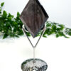 Silver Sheen Obsidian Diamond On A Stand