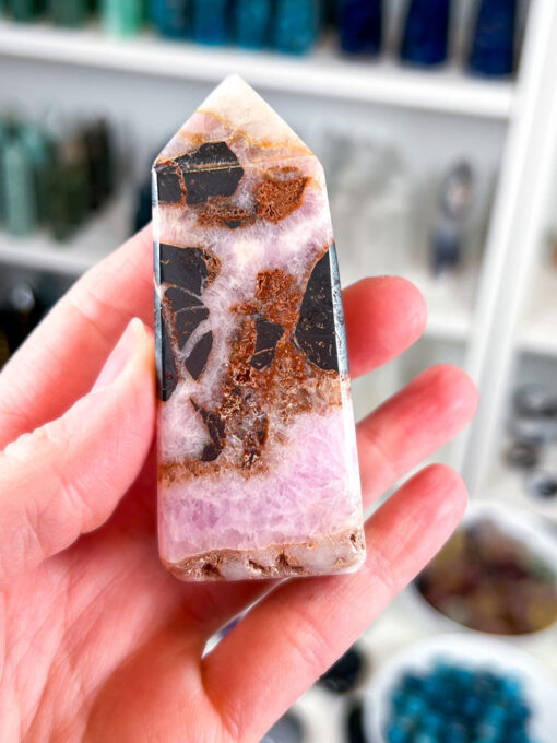 Pink Aragonite Obelisk