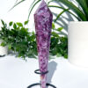 Lepidolite With Mica Wand on a stand