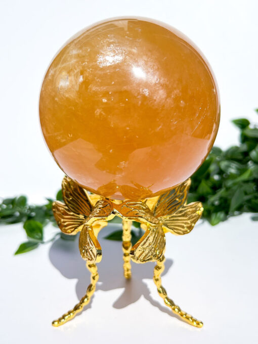 Large high quality Honey Calcite sphere