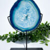 Large Dyed Blue Agate On A Stand