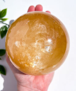 Large high quality Honey Calcite sphere