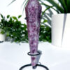 Lepidolite With Mica Wand on a stand