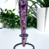 Lepidolite With Mica Wand on a stand