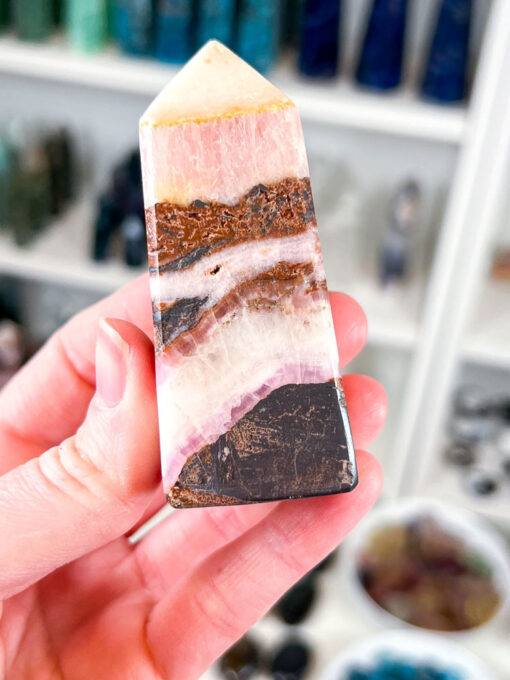 Pink Aragonite Obelisk