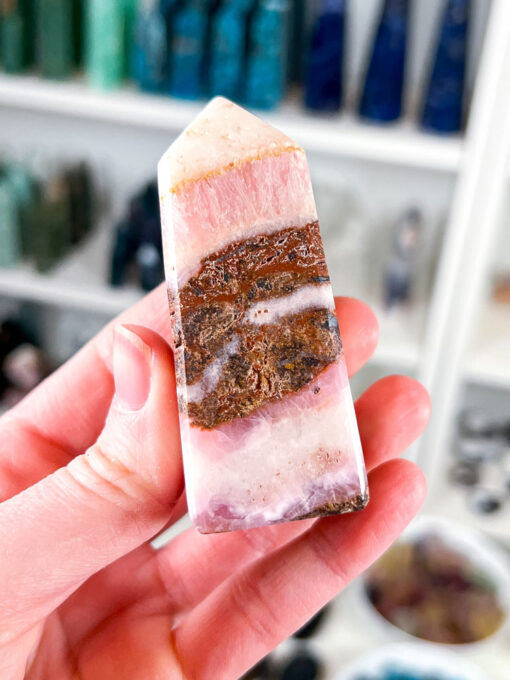 Pink Aragonite Obelisk