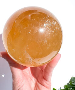 Large high quality Honey Calcite sphere