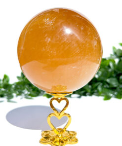 Large high quality Honey Calcite sphere