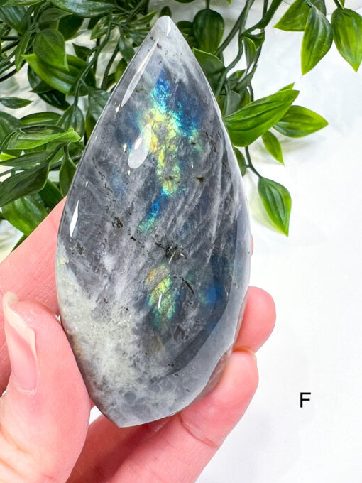 Labradorite flame carving