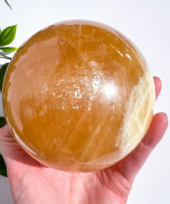 Large high quality Honey Calcite sphere