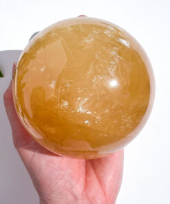 Large high quality Honey Calcite sphere