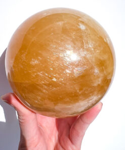 Large high quality Honey Calcite sphere