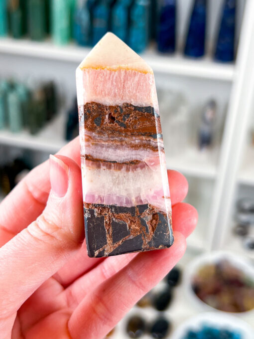 Pink Aragonite Obelisk